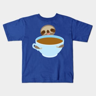 sloth, coffee cup, sloffee Kids T-Shirt